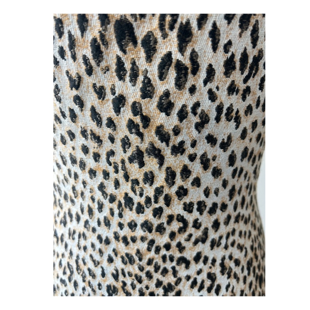 Diane von Furstenberg DVF Arianna Leopard Jacquard Sheath Dress Size 10 - Picture 8 of 9